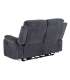 Diivan 2-ne, elektriline recliner MORA, tumehall