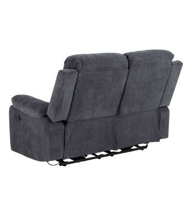 Diivan 2-ne, elektriline recliner MORA, tumehall