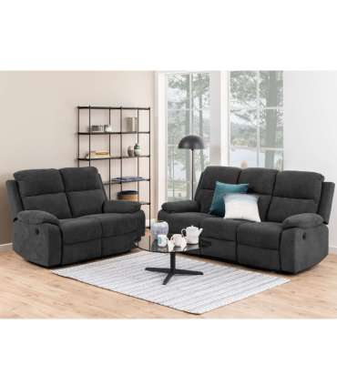 Диван-реклайнер MORA 3-местный, темно-серый