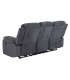 Diivan 3-ne, elektriline recliner MORA, tumehall