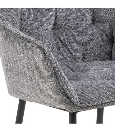 Tool BROOKE käetugedega, hall, 58x55xH83cm