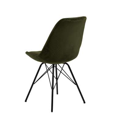 Tool ERIS, oliiviroheline, jalad: must, 48,5x54xH85,5cm