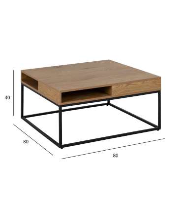 Diivanilaud WILLFORD 80x80xH40cm, naturaalne