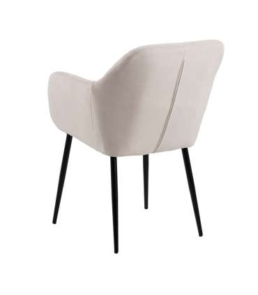 Tool EMILIA 57x59xH83cm, iste ja seljatugi: kangas, värvus: beež, jalad: must metall