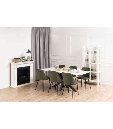 Tool INES roheline/must, 49,2x57,5xH84cm, metalljalad