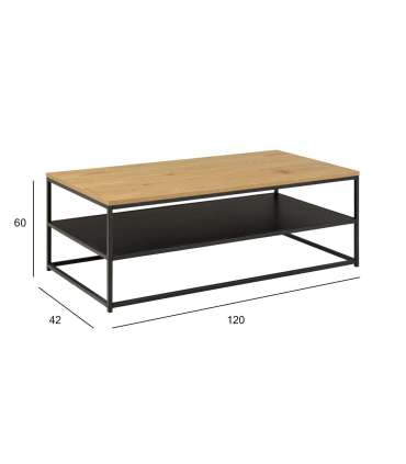 Diivanilaud GILA 120x60xH42cm, naturaaln