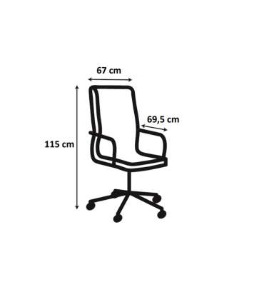 Рабочий стул Brad, 67x69,5xH115см, коричневая ткань / черная ножка