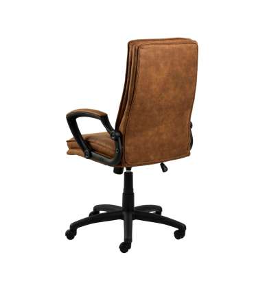 Рабочий стул Brad, 67x69,5xH115см, коричневая ткань / черная ножка