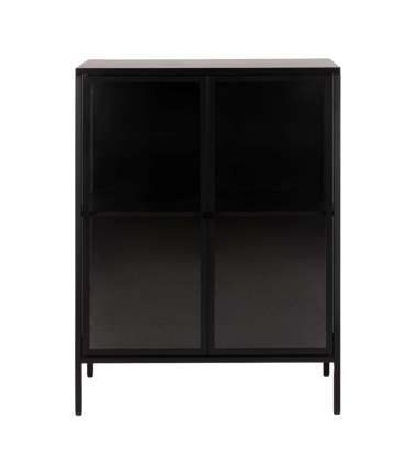 Шкаф-витрина NEWCASTLE, В98,7см, чёрная сталь