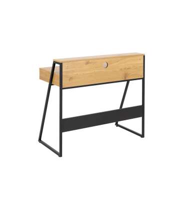 Kirjutuslaud REECE, 100x50xH88cm, tamm/ must, 2 sahtliga