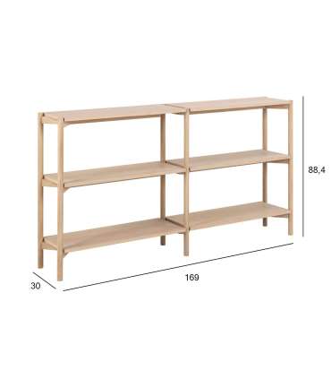 Riiul BRAIDWOOD 169x30xH88,4cm, valge