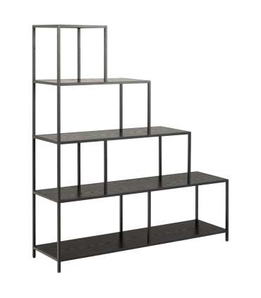 Riiul SEAFORD 135x35xH150cm, must