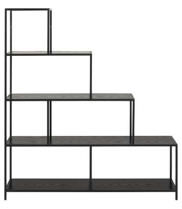 Riiul SEAFORD 135x35xH150cm, must