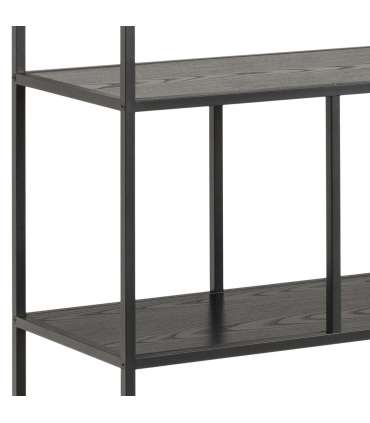 Riiul SEAFORD 135x35xH150cm, must