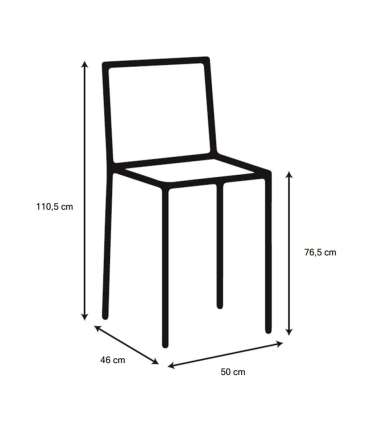 Baaritool KIMMY tumehall, 50x46xH110,5cm