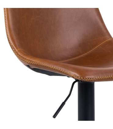 Baaripukk OREGON, vintage brandy kunstnahk, 47x51xH110cm