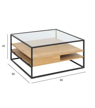 Diivanilaud RANDOLF 80x80xH40cm, tamm