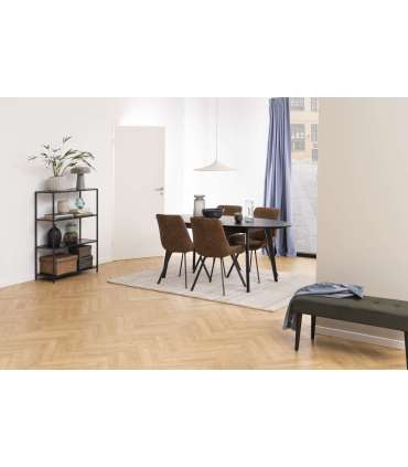 Tool WAYLOR pruun, 54x58,5xH88cm, kangas, jalad: metall