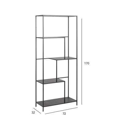 Riiul INFINITY 72x32xH170cm, must