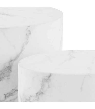 Diivanilauad 2tk MICE 48x33xH40cm, 40x24,5xH33cm, valge