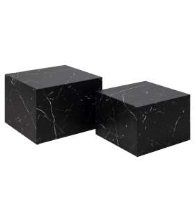 Diivanilauad 2tk DICE 58x58xH40cm, must