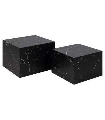 Diivanilauad 2tk DICE 58x58xH40cm, must