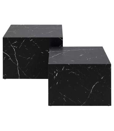 Diivanilauad 2tk DICE 58x58xH40cm, must