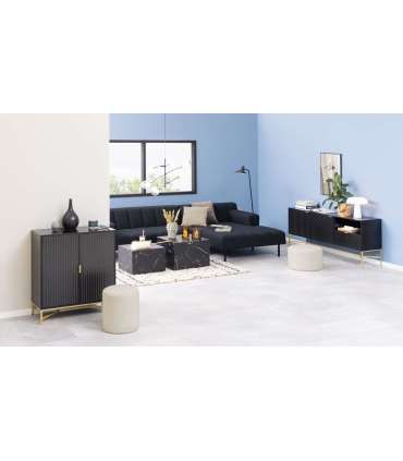 Diivanilauad 2tk DICE 58x58xH40cm, must