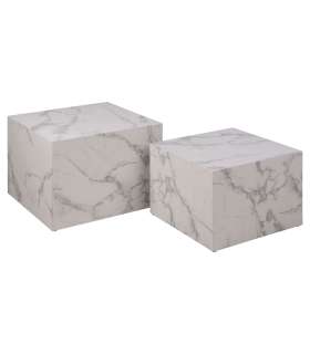 Diivanilauad 2tk DICE 58x58xH40cm, valge