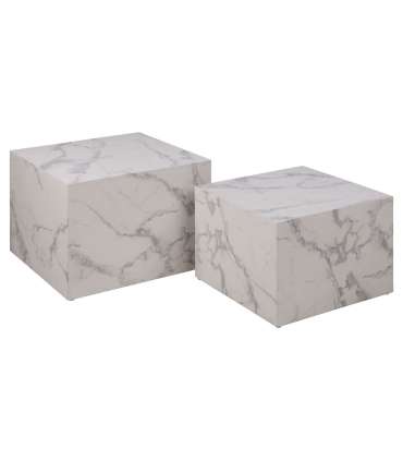 Diivanilauad 2tk DICE 58x58xH40cm, valge