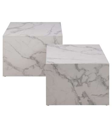 Diivanilauad 2tk DICE 58x58xH40cm, valge