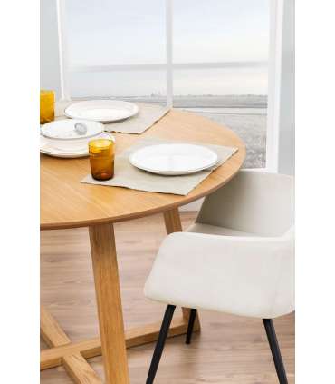 Söögilaud MALIKA D120xH75cm, naturaalne