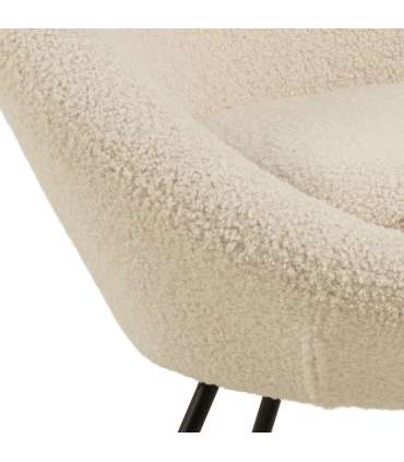 Tugitool CENTER 82x71xH81cm, loodusvalge, kangas, metall