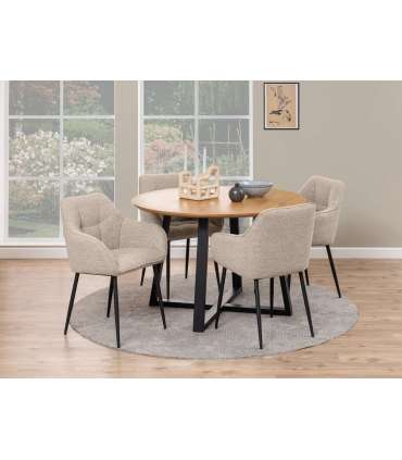 Tool BRENDA käetugedega,  beež