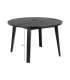 Söögilaud MALIKA D120xH75cm, must