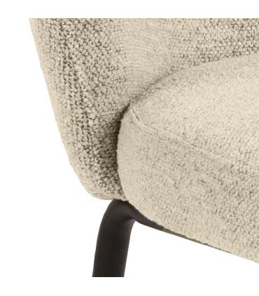 Tool PATRICIA beež, 47x59xH82cm, kangas, jalad: metall