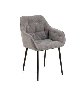 Tool BROOKE käetugedega, hall, 58x55xH83cm