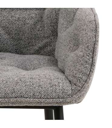 Tool BROOKE käetugedega, hall, 58x55xH83cm