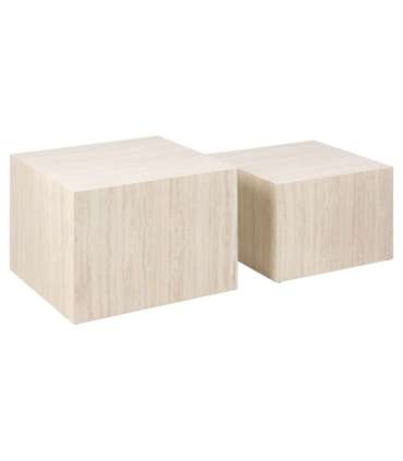 Diivanilauad 2tk DICE 58x58xH40cm, 50x50xH33cm, beež