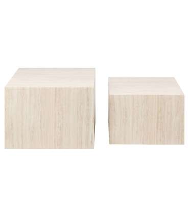 Diivanilauad 2tk DICE 58x58xH40cm, 50x50xH33cm, beež