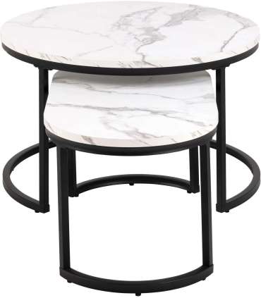 Diivanilauad 2tk SPIRO D70xH42cm, 70x40xH34,5cm, valge