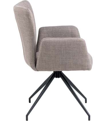 Tool LAURA käetugedega, pruun, 57x61,5xH86cm