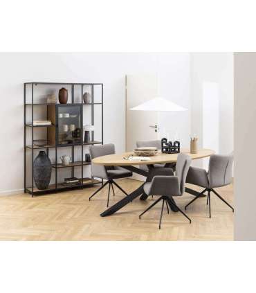 Tool LAURA käetugedega, pruun, 57x61,5xH86cm