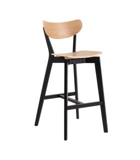 Baaritool ROXBY naturaalne/must