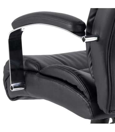 Töötool BENSON must, 64,5x83xH120cm, kunstnahk