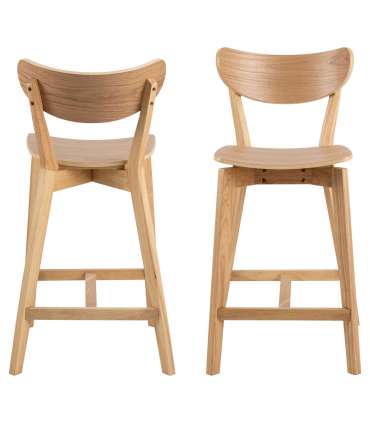 Baaritool ROXBY naturaalne, 45x49xH105cm, tammespoon, puit