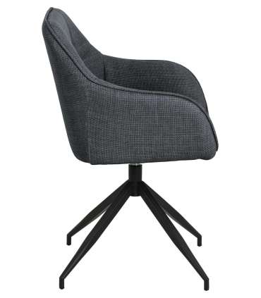 Tool BRENDA käetugedega, hall, 58x54,5xH84,5cm