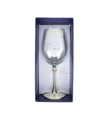 Veinipokaal FLOW "Beautiful Mum" H23,7cm, 450ml, sinine