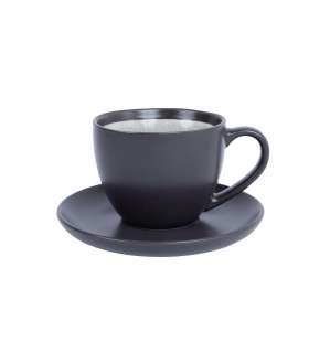 Tass/alustaldrik RITA 300ml, must/hall