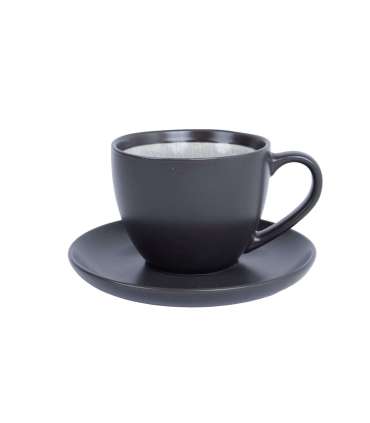 Tass/alustaldrik RITA 300ml, must/hall